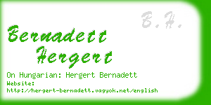 bernadett hergert business card